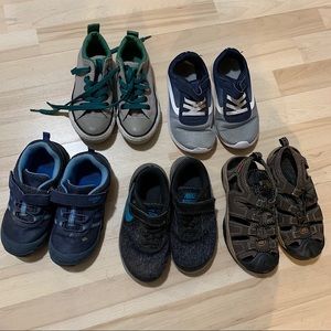 Five pairs boys shoes 11-11.5